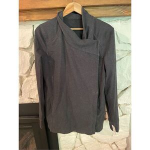 Lululemon Athletica Womens Gray Long Sleeve Wrap Sweater Size 8